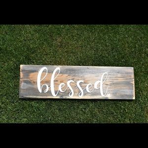 Blessed handmade wood sign home & living decor